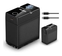 NEEWER Batterie de Rechange NP-F970 10500mAh, Charge Rapide PD 45 W, Charge Complète 2,3 H, OLED/USB A/C, pour Appareils Photo Moniteur Compatible avec Sony FX3 FX30 A7IV A7SIII Canon R5 R6 Nikon Z8