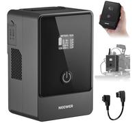 NEEWER Batterie Mini V Mount 6800 mAh 99 Wh, Charge Rapide bidirectionnelle 100 W USB-C PD 3.0, Temps de Charge Complet : 2,5 h, Compatible avec SmallRig caméscopes BMPCC 4K et 6K,PS099F Noir