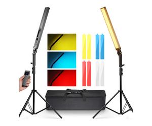 Neewer BH20B Kit 2 sticks LED Bicolores avec trépieds d'éclairage