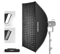 NEEWER Boîte à lumière rectangulaire Pliable Bowens de 61 x 88,9 cm à Installation Rapide avec diffuseurs/Grille/Sac en nid d'abeille, Compatible avec Godox Aputure 120d Video Lights Q4 Studio Flash