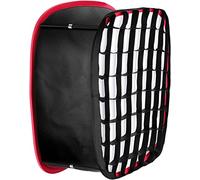 Neewer Boîte à Lumière Softbox Pliable avec Attache de Sangle, Grille et Sac de Transport Compatible avec Neewer 480/660/530 LED Panneaux d'Éclairage, Ouverture de 9,8 x 8,7 cm (Noir + Rouge)