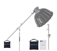 NEEWER Bras d'Extension Robuste en Acier Inox,17,6lb pour Support C et d'Éclairage,Bras de Maintien Transversale 38,6"-66,3"/98-168,5cm, Sac de Sable pour Stroboscope/Softbox/Lumière Vidéo LED, DS021