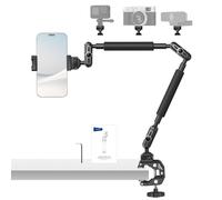 Neewer Bras Magique 55cm avec Pince, Support Caméra Articulé Bureau avec Deux Rotules, Filetages 1/4" 3/8" pour Arri, Support Téléphone Compatible avec iPhone DSLR Action Cam Éclairage Vidéo, UA057