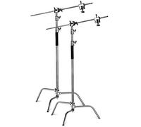Neewer C-stand Support d'Eclairage - Lot de 2 Trépied de Réflecteur 3m Pied Support Réglable Robuste avec 1,2m Bras Girafe et Rotules pour Réflecteur Flash Studio etc.