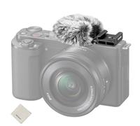 NEEWER CA133 Bonnette Anti-Vent Noire pour Griffe Froide Compatible avec Sony ZV-1F ZV-E10 ZV-1 ZV-E1 ZV1 II Vlog Caméras, avec Adaptateur pour Griffe Froide et Chiffon de Nettoyage.