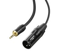 NEEWER Câble 3,5mm vers XLR,Adaptateur Audio Mâle-Mâle de 6ft avec Connecteur AUX TRS 3,5mm pour Téléphone,Tablette,Lecteur MP3,Table de Mixage,Haut-Parleur & Préampli,Ne pas Utiliser avec Micro,MS023