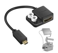 NEEWER Câble Adaptateur Micro HDMI vers HDMI 4K/60Hz,D vers A Câble Micro Mâle vers HDMI Femelle avec Deux Vis 1/4",Compatible avec Sony A7R IV A7C ZV-1 ZV-E10 Canon M50 M50 II Fujifilm X-T2 X-T3-3021