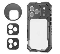 NEEWER Cage 17 Pro, Stabilisateur Vidéo à Dégagement Rapide pour iPhone 17 Pro,avec Anneau de Filtre 67mm,Plaque Arrière d'Objectif 17mm, Adaptateur de Monture en T Compatible avec Moment, Noir, PA143