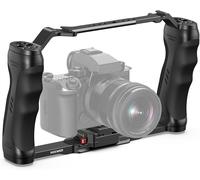 NEEWER Cage Caméra Vidéo avec Plaque à Dégagement Rapide Arca,Double Poignées,Filetage ARRI 3/8"et 1/4",Sabot Froid,Stabilisateur Caméra Universel Compatible avec SmallRig NEEWER Plaque de Base,CA077