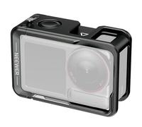 NEEWER Cage de caméra d'action pour Osmo Action 5 Pro/4/3, équipement de Protection vidéo en métal avec Griffe, Filetage 6,35 mm, Bouton d'obturation Compatible avec Adaptateur magnétique DJI Mic