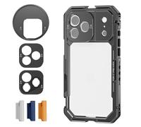 NEEWER Cage de téléphone Compatible avec iPhone 17 Pro Max, Accessoires de stabilisateur vidéo à libération Rapide avec Anneau de Filtre de 67 mm, Plaque arrière d'objectif de 17 mm, Adaptateur de