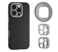 NEEWER Cage pour 16 Pro,TPU/PC Antidérapant avec Plaques Arrière Modulaires pour Filtre à filetage 67 mm/Objectif à Filetage 17mm/Objectif Monture T,Compatible avec iPhone 16 Pro MagSafe Moment,PA083P