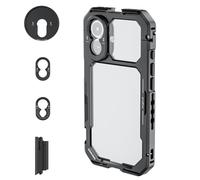 NEEWER Cage Téléphone Compatible Uniquement avec iPhone 17,kit de Stabilisation Vidéo avec Bague de Filtre de 67mm,Plaque Arrière d'Objectif de 17mm,Adaptateur Monture T,Capuchon Commande,PA158(Noir)