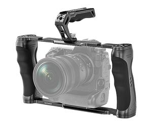 NEEWER Cage Universelle pour caméra et poignée supérieure avec kit de Broches de positionnement Arri 3/8", stabilisateur vidéo avec Base Arca, Deux poignées, Compatible avec Les Accessoires SmallRig