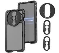 NEEWER Cage Xperia Pro-I,Support stabilisateur de téléphone à dégagement Rapide,Adaptateur Filtre 67mm,Plaque arrière d'objectif 17mm,Plaque arrière de Monture en T Compatible avec Sony Moment,PA086