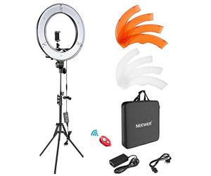 Neewer Caméra Photo Vidéo Eclairage Kit : 48cm Extérieur 52W 5500K Réglable LED Lumière Anneau, Trépied d'Eclairage, Récepteur Bluetooth pour Self-portrait Vidéo Tournage Smartphone, YouTube, Vine