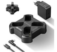 NEEWER Chargeur batterie USB 4 canaux pour LP-E6/LP-E6N/LP-E6NH/LP-E6P compatible avec Canon EOS R5 Mark II,6D Mark II,5D Mark III,5D Mark IV,charge rapide PD 45W avec chargeur PD 45W, NW-P4