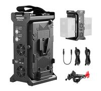 NEEWER Chargeur de Batterie V Mount 2 Canaux avec Charge Rapide USB C 100W PD,DC 48V/DC24V/100W PD/D TAP Sorties,Chargeur Métal Multifonctionnel Compatible avec SmallRig NEEWER PS099E VB99, BP-2CH Pro