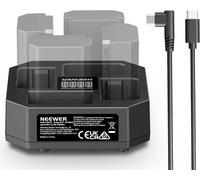 NEEWER Chargeur NP-FZ100 4 Canaux Compatible avec Sony A7 IV A9iii A1 A7R V A7Cii A6700 ZV-E1 FX3 FX30 Chargeur de batterie NP-FZ100 à Charge Rapide 45W PD avec Affichage Câble USB C PD 60W NW-Z4