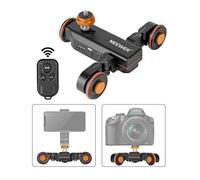 Neewer Chariot de caméra vidéo sans Fil à 3 Roues,Voiture de Chariot électrique motorisée à 3 Vitesses avec télécommande,Compatible avec caméscope,Gopro,iPhone,Android(Noir)