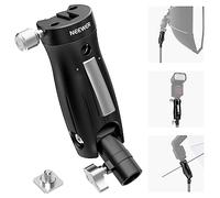 NEEWER Chaussure Froide Support de Flash avec Poignée, Cold Shoe Mount Adaptateur à Vis 1/4" pour Flash/Parapluie/Softbox, Configuration/Verrouillage Rapide,Pivotant à 360°et inclinable à 90°,GM14
