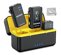 NEEWER CM28 PRO Micro Cravate sans Fil+Boîtier de Recharge,Réduction de Bruit,9h d'Enregistrement,4GB de Stockage,Mini Mic Compatible avec iPhone iPad Phone Android Caméra PC Ordinateur Portable USB C