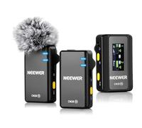 NEEWER CM28 Système de Microphone Cravate sans Fil, Suppression du Bruit en 1clic,Stockage de 4Go pour 9heures d'audio 48kHz16bits,Micro-Cravate Compatible avec iPhone/Android/PC/Appareil Photo/iPad