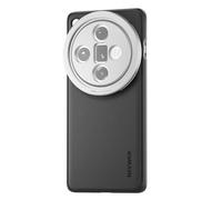 NEEWER Coque Protection pour téléphone Compatible avec Oppo Find X7 Ultra, Coque Robuste en Similicuir TPU + PC avec Montures d'objectif 17mm&Adaptateur Filtre 67mm, PA116 Noir + Argent