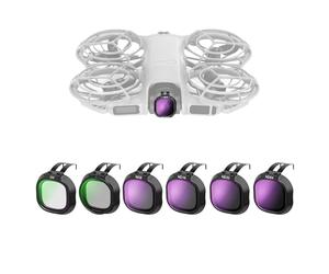 NEEWER CPL+ND Kit de Filtres Compatible Uniquement avec DJI Neo 2,Pack de 3,à Clipser,pour Objectif de Drone, Filtre Polarisant Circulaire à Densité Neutre (ND8/32), Verre HD Multicouche,FL-N72