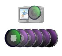 NEEWER CPL + ND Kit de Filtres Compatible Uniquement avec DJI Osmo Action 6,Filtre Polarisant Circulaire Réglable ND8/16/32/64/1000,Polariseur Objectif,pour Caméra Action Multicouche à Visser,FL-B101
