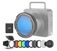 NEEWER CQB1 Kit d'accessoires de Flash magnétique pour Flash Q4/Q6 en Plein air, Comprend 10 adaptateurs diffuseurs modificateurs de Flash