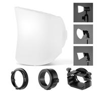 Neewer CRS7 Softbox Dôme de Diffusion avec 3 Anneaux adaptateurs, Compatible avec Godox V1 Z1 Z2 Flash tête Ronde et Square Speedlite Z760 et Plus, Support pour Lampe vidéo MS60B MS60C MS150B