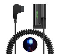 NEEWER D Tap vers NP-F550 Batterie Factice avec Câble pour Batterie à Montage en V, Alimentation pour Lampe Vidéo LED RGB660 RGB1200 RGB168 BH20B F500 F400 F100Compatible Moniteur Atomos Ninja,VP-F550
