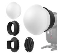 NEEWER Diffuseur de Flash en Silicone avec Grille et Deux Anneaux adaptateurs magnétiques Compatible avec Godox V1/V1 Pro NEEWER NW620 NW700 NW760 Z880 Z760 Tête carrée et Z1 Z2 Tête Ronde Speedlight