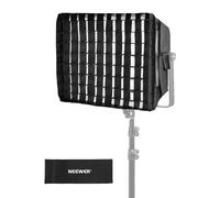 NEEWER Diffuseur Softbox Amélioré pour Panneau d'Eclairage Vidéo LED RVB PL60C, 15,4" x12,6/39x32cm Pliable avec Grille/Sac/Capot Occultant, Pas Besoin de Retirer Les Portes d'Entrée