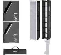 NEEWER Diffuseur Softbox Grille Lumineuse en Tube pour Bâton Lumineux LED BH20B, Bande de Grille en Nid d'abeille avec Diffuseur Attaches Tactiles Diffusion en Direct Youtube TikTok Portrait, NS2S