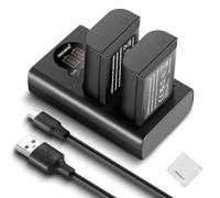NEEWER DMW-BLK22 Ensemble Batterie de Rechange et Chargeur, 2 Batteries 2400 mAh, Chargeur USB à 2 canaux, Chiffon de Nettoyage, Compatible avec Panasonic Lumix DC-S5 DC-S5II DC-S5IIX GH5 II GH6 S5II