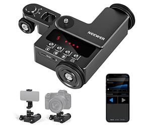 NEEWER Dolly Motorisée pour Caméra, Contrôle avec App iOS/Android, Rotule, Chariot de Table Ultra Silencieux avec 5 Vitesses/Mode Vidéo/Photographie en Time Lapse, Charge Maximale 3kg / 6,6lb, DL200