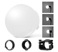 NEEWER Dôme de Diffusion CRS6 avec 3 Anneaux d'adaptation,Compatible avec NEEWER Z1 Z2 Flash à tête Ronde et Speedlite carré Z760 et Plus, Diffuseur de Montage pour MS60B MS60C MS150B