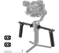 NEEWER Double poignée Compatible avec DJI RS4 RS4 Pro RS3 RS3 Pro RS2 RSC2 Ronin S SC, kit Double poignée avec 2 Mini Rails NATO, Pinces NATO à dégagement Rapide, filetages 6,35 mm et 9,5 mm, GA006