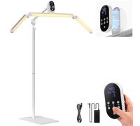 NEEWER éclairage LED pour Cils 89cm,50W, Pliable, Remote 2,4GHz,CRI 97+, Intensité Variable 1-100%, Lampe Demi Lune pour Esthéticienne,Manucure, Extensions Cils,Soins de Peau,Tatouage,Maquillage,BH50B