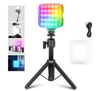 NEEWER Éclairage Vidéo RGB Magnétique avec Trépied de Bureau & 3 Griffes de Type Flash, RGB 360°, IRC97+/20 Scènes/2500K-8500K, Batterie Rechargeable 2000mAh pour Photographie et Enregistrement, RGB61