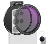 NEEWER Ensemble Comprenant Filtre ND Variable de 67mm et Pince Filetée pour Phone,Accessoire Photo Mobile à Densité Neutre HD Réglable de ND2-32 HD,Compatible avec iPhone 17 Pro Max Samsung S26 Ultra