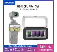 NEEWER - ensemble de filtres ND & CPL ND16 + ND64 + ND256 + accessoires de filtre d'objectif de caméra à polarisation circulaire pour DJI Osmo Pocket 3 ND16 ND64 ND256 CPL