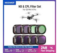 NEEWER Ensemble de filtres ND variables compatible avec DJI Mini 4 Pro 4 Pack ND2-ND32 (1-5 arrêts) ND64-ND512 (6-9 arrêts) Filtre ND/CPL/UV 6 Pack ND CPL Filter