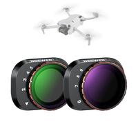 NEEWER Ensemble de filtres ND Variables compatibles avec DJI Mini 4 Pro, ND2-32 (1-5 arrêts) + ND64-512 (6-9 arrêts) Verre Optique HD Multicouche Drone Accessoires d'objectif pour Photographie