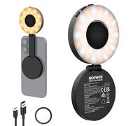 NEEWER Entry Level NL40R Lampe à Selfie Magnétique Compatible avec iPhone MagSafe 4 Modes CRI95+ 914lx 1,5W Plastique Pliable Mini LED pour Téléphone Portable pour Enregistrement de Maquillage