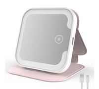 NEEWER Entry Level Version 4,4'' Miroir de Maquillage éclairé avec Lumière LED, Miroir de Courtoisie Portable & Pliable, Batterie Lithium-ION 300mAh/3 Modes CCT pour Selfie Blogueur Beauté TikTok,N27