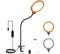 NEEWER Entry Level Version 5" Lampe de Streaming à éclairage latéral avec Support de Bureau, Ring Light LED Bicolore 10W Plein écran, IRC 80+, éclairage pour Ordinateur Portable, appels Zoom, N32