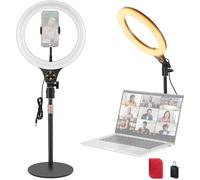 NEEWER Entry Level Version Anneau Lumineux de Bureau 10,5"" avec Support/Téléphone Compatible avec iPhone/Télécommande, Éclairage LED 10W CRI85+ pour Streaming, Maquillage, Vidéoconférence, N22